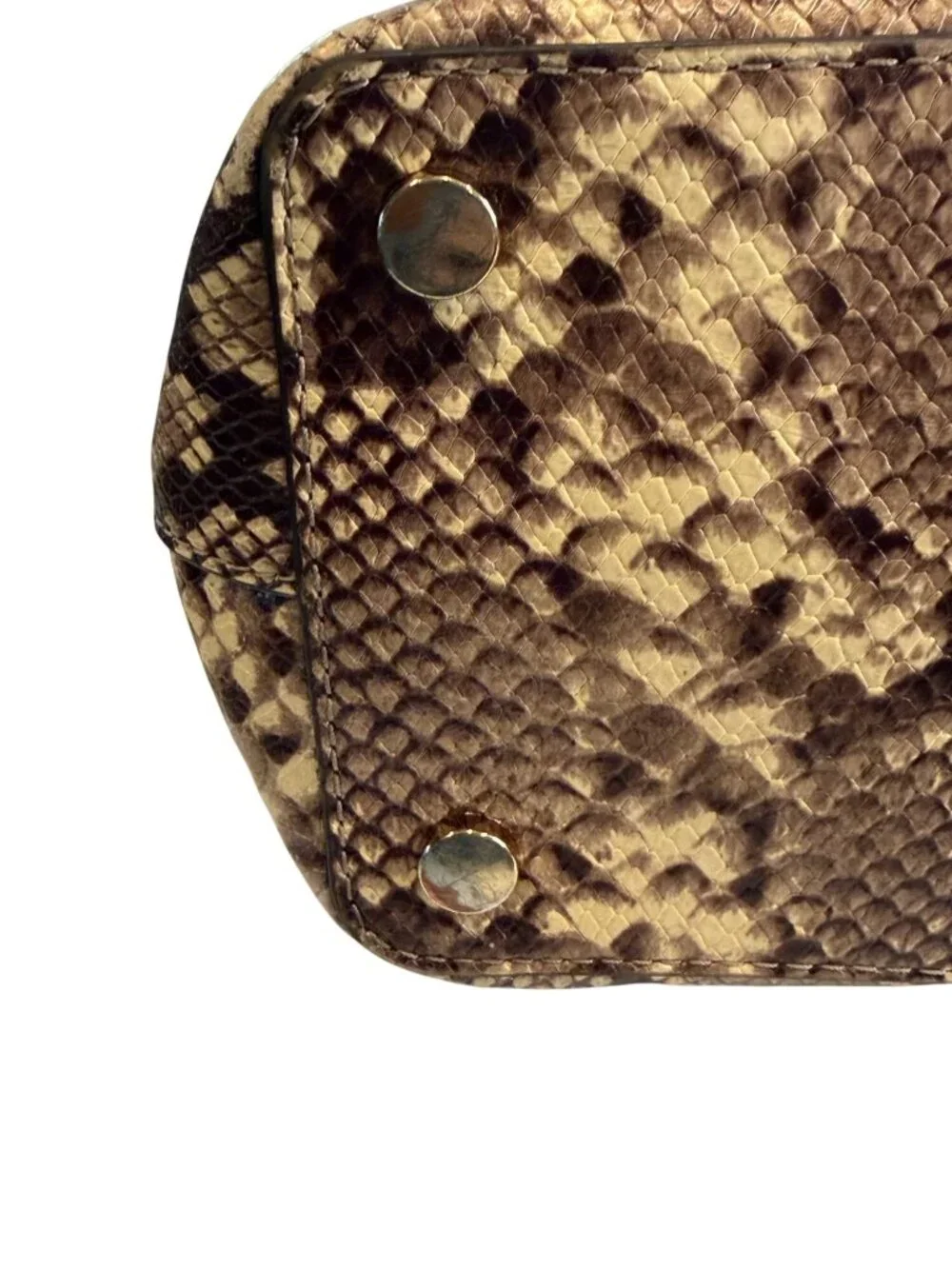 Michael Kors Bedford Pockets Tote Bag Snake Skin Python Design